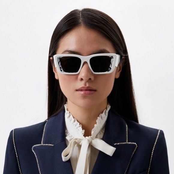 NEW PRADA PR08YSF 02V5S0 SUNGLASSES PRADA PR08YS WHITE NEW SUNGLASSES SPR 08Y - Picture 6 of 13